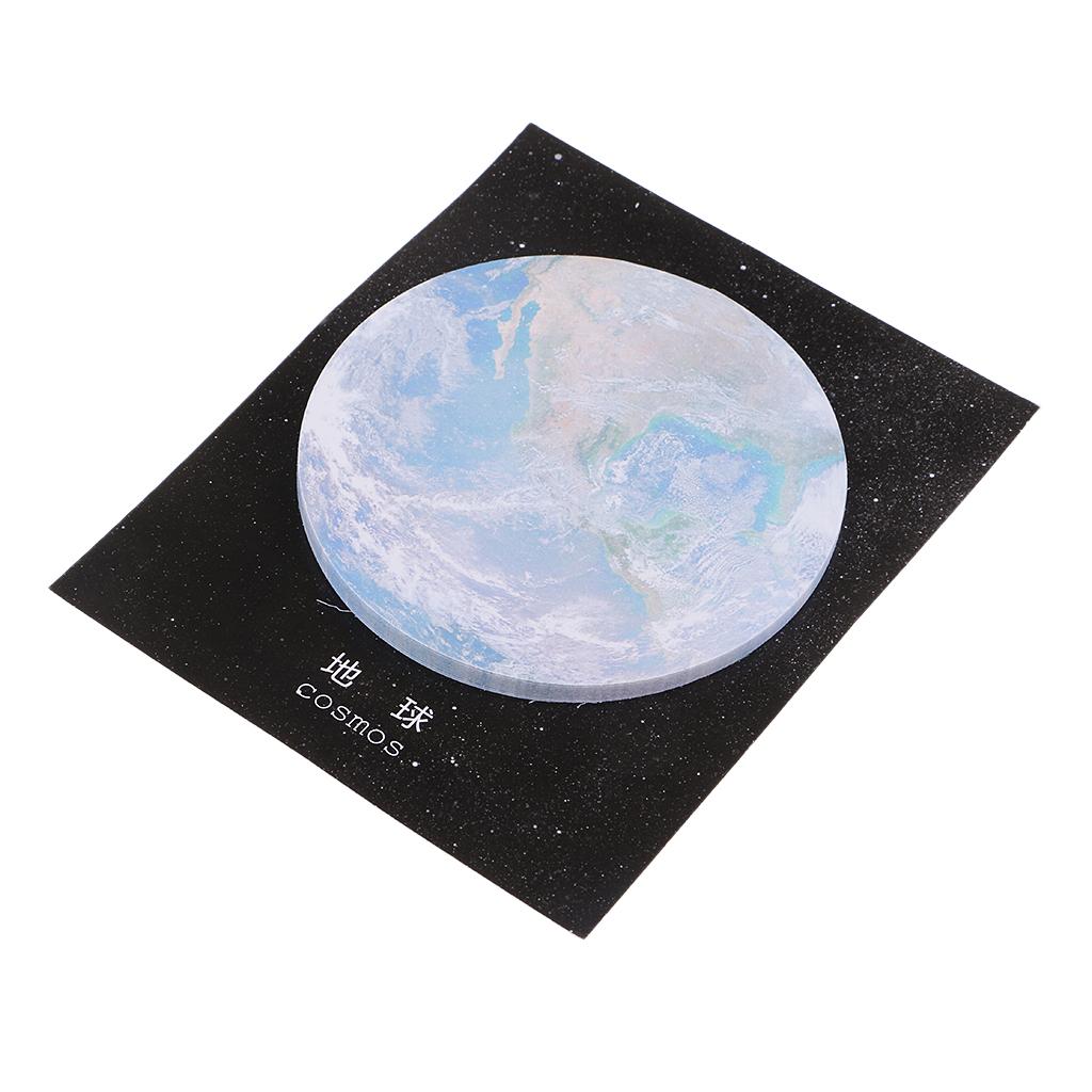 2x30 Pieces Planet Sticky Note Round List Memo Notes Earth