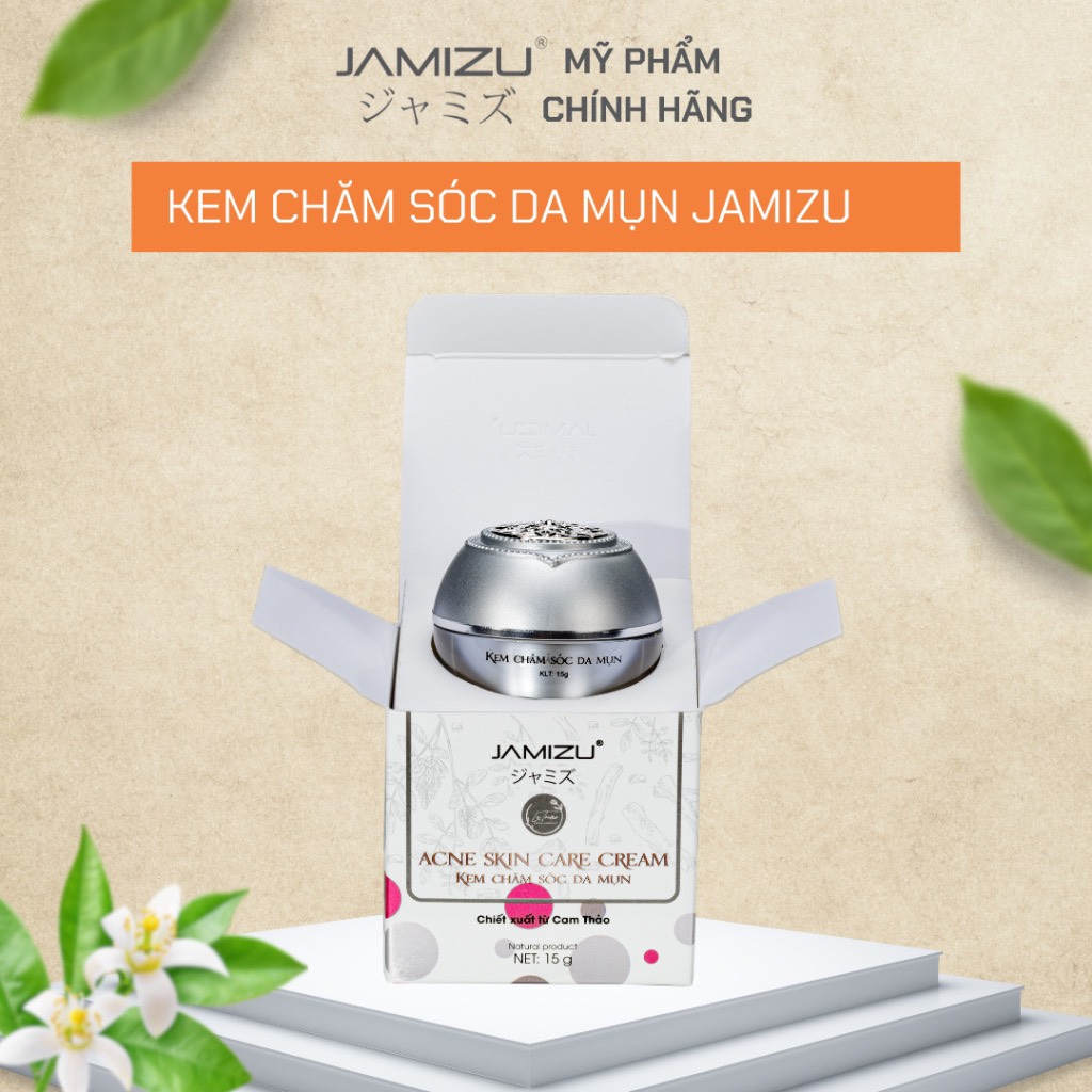Kem Chăm Sóc Da Mụn JAMIZU Giảm Nhờn, Mờ Thâm Hũ 15gr - JAFM15