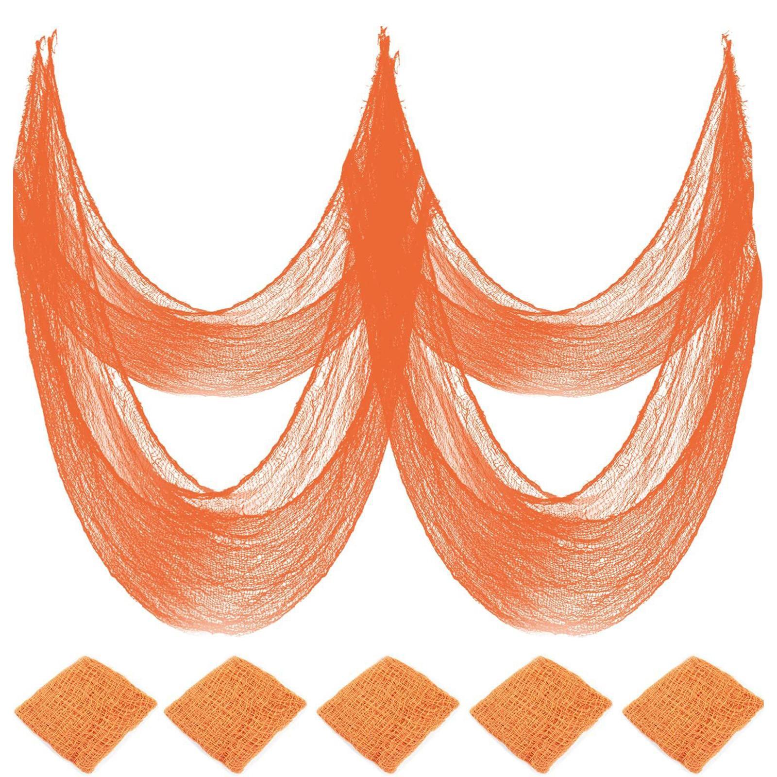 Halloween Creepy Cloth Spooky Fabric 84.65inchx177.17inch Horror Gauze Scary Gauze for Haunted House Party Wall Doorway Decor