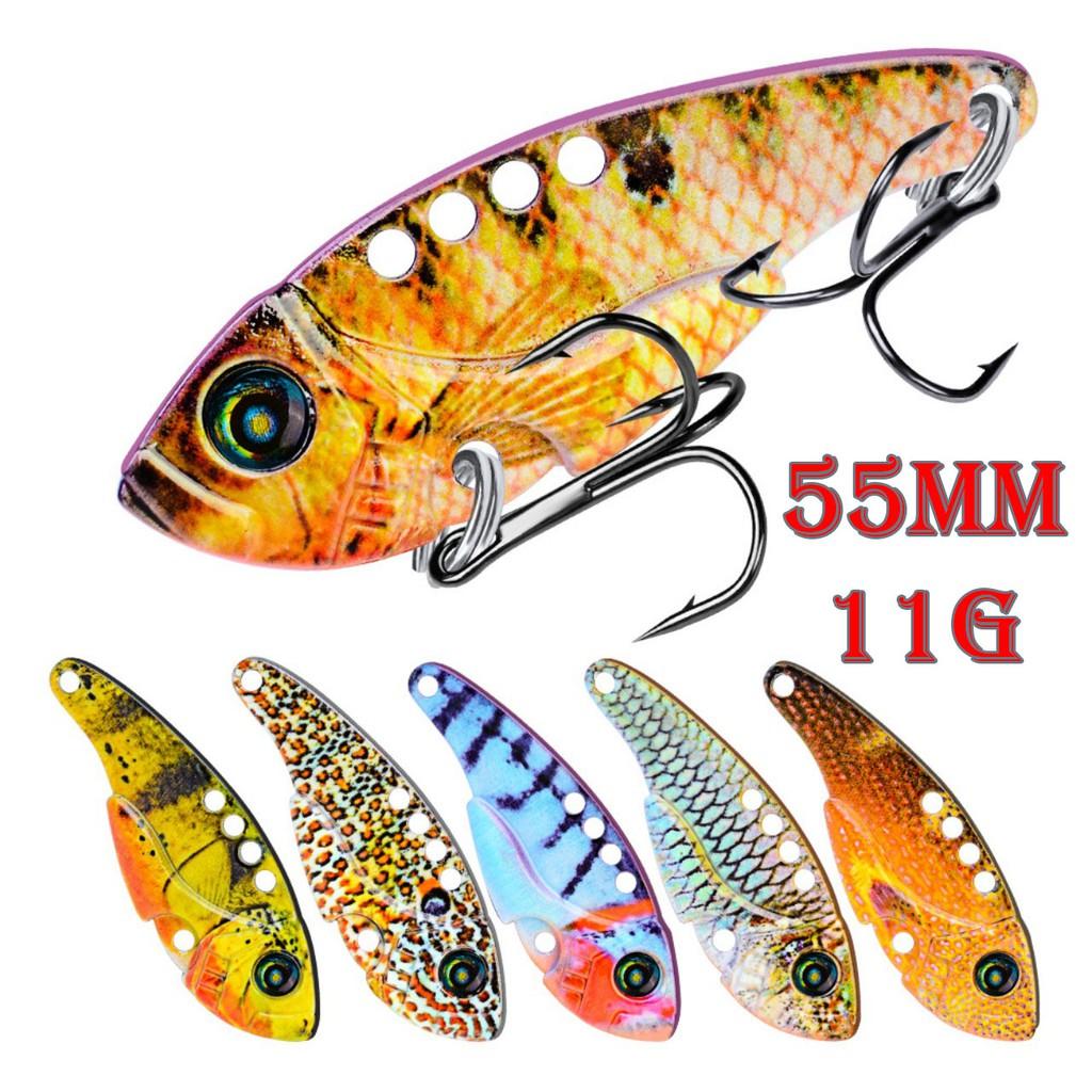 Mồi câu cá VIB 55mm nặng 11g mồi câu lure cá lóc, cá chẽm lưỡi BKK mắt 3D màu sắc tùy chọn MOI-3