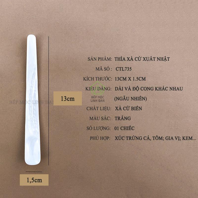 Muỗng xúc gia vị/trứng cá làm từ xà cừ cao cấp_Hàng xuất Nhật
