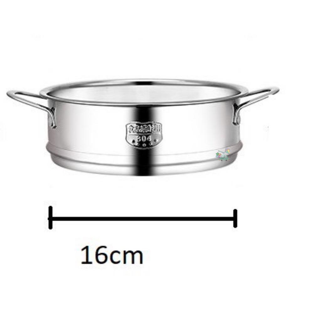 Nồi chảo sắt vân đá chống dính hình hoa tráng men đá cao cấp+ xửng hấp inox 304, phụ kiện nhà bếp