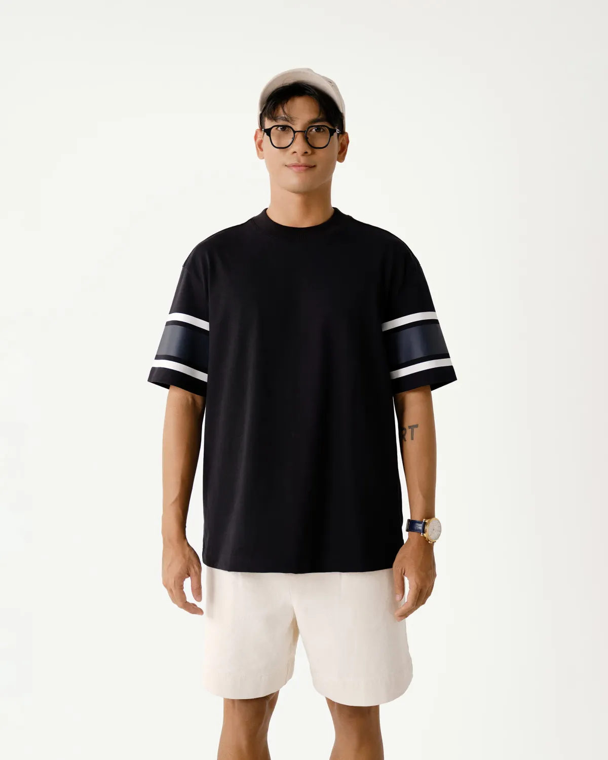 Áo thun tay ngắn nam S.Café sọc tay Form Loose - RT 10S25TSS007 | ROUTINE CÀ MAU