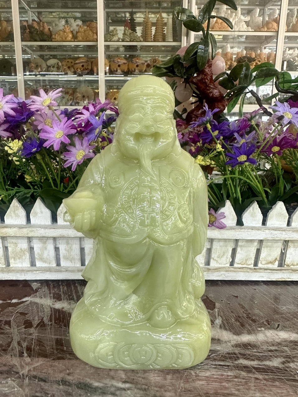 Tượng ông Quản Gia, Quản Tài phong thủy đá ngọc Onyx - Cao 20 cm