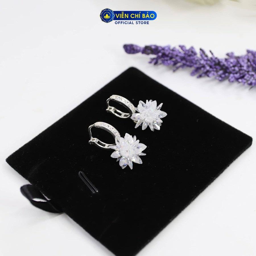 Bông tai bạc nữ hoa tuyết trắng chất liệu bạc 925 thời trang phụ kiện trang sức nữ Viễn Chí Bảo B400326
