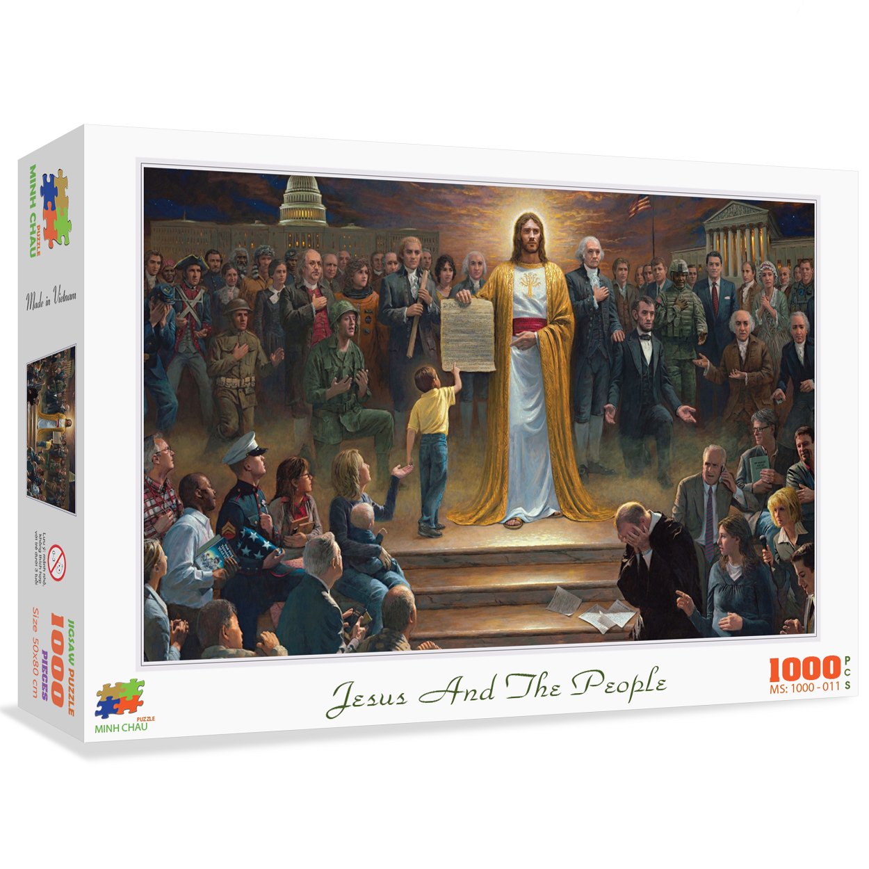 Bộ Tranh Xếp Hình Minh Châu 1000 Mảnh – Jesus And The People