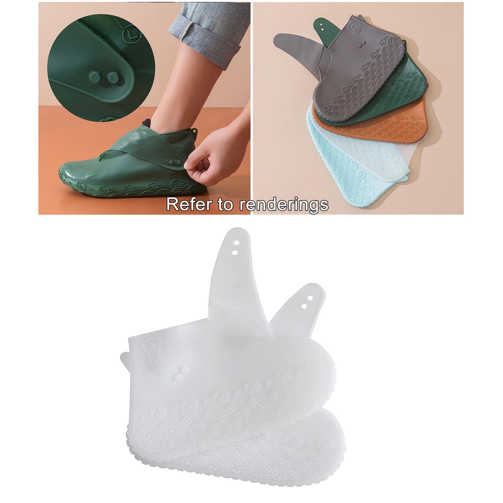 1Pairs Reusable Silicone Shoe Cover Waterproof Rain Shoes Covers Outdoor Camping Shoe Covers Water Resistant