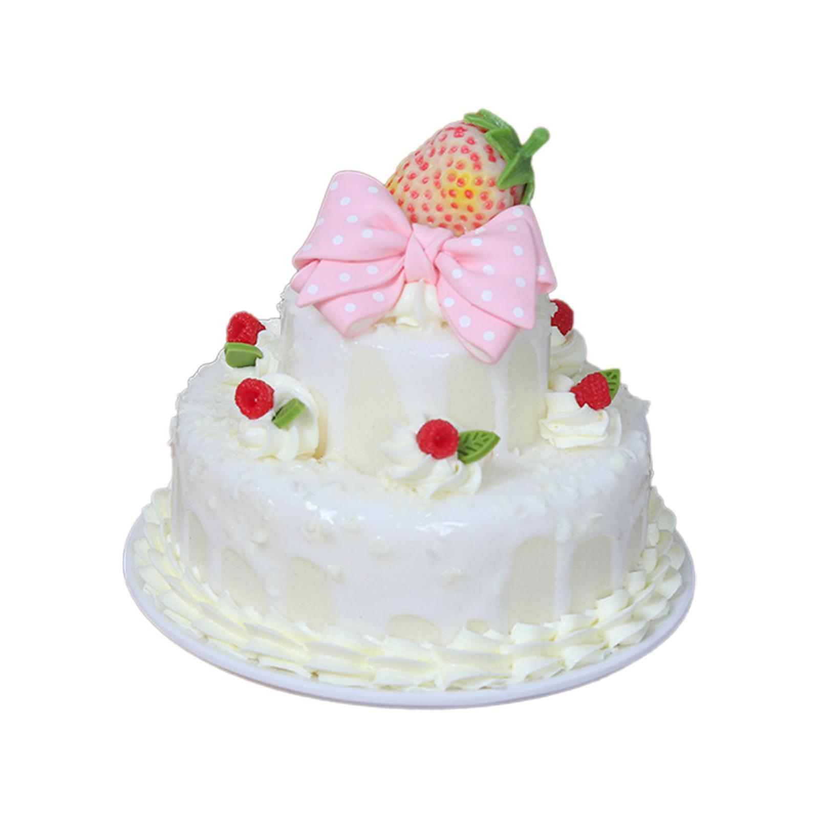 Fake Cake for Display, Artificial Cake Model Decoration Kitchen Photography Props