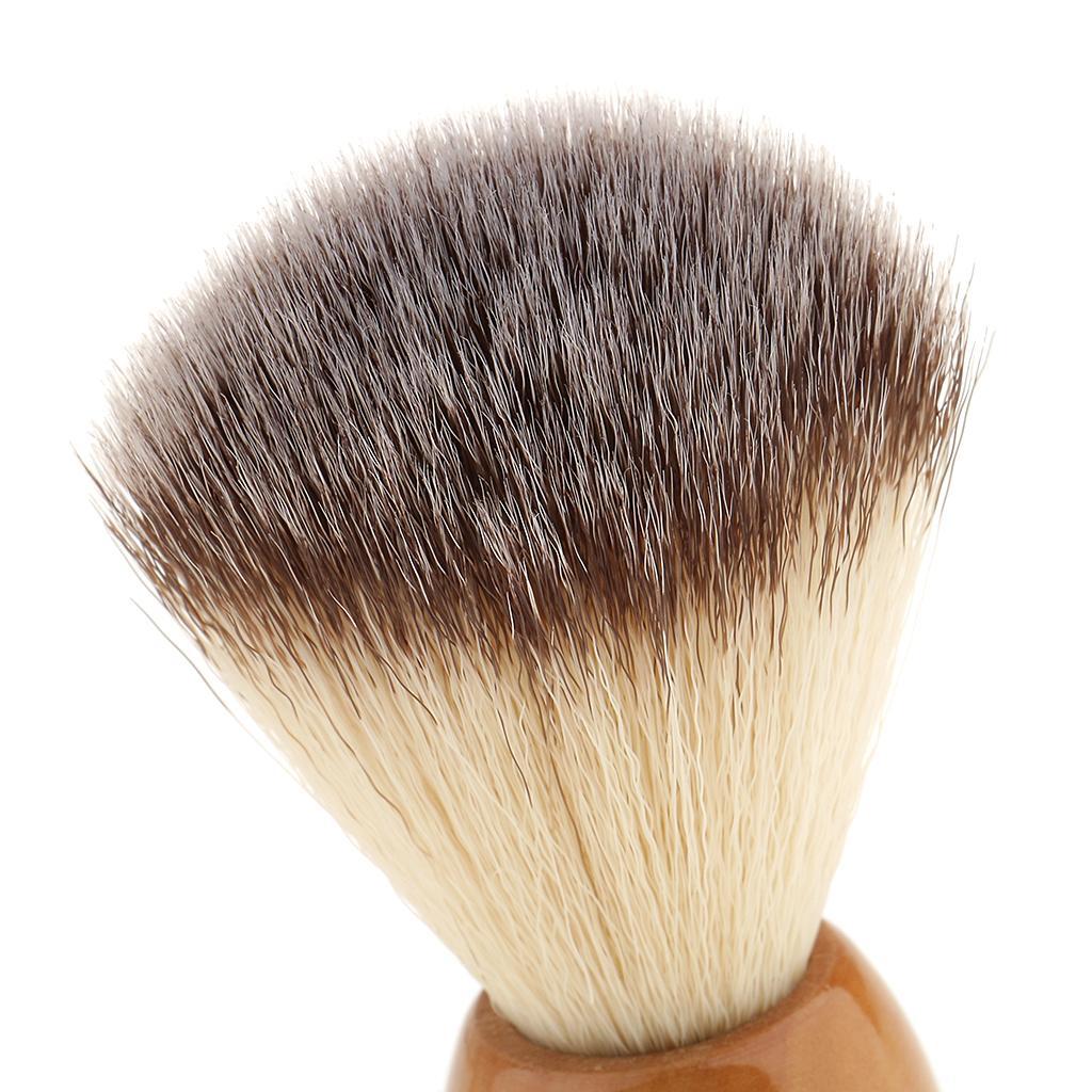 Shaving Brush Holder Made of Wood Stainless Steel Acrylic Cup Cup for Men