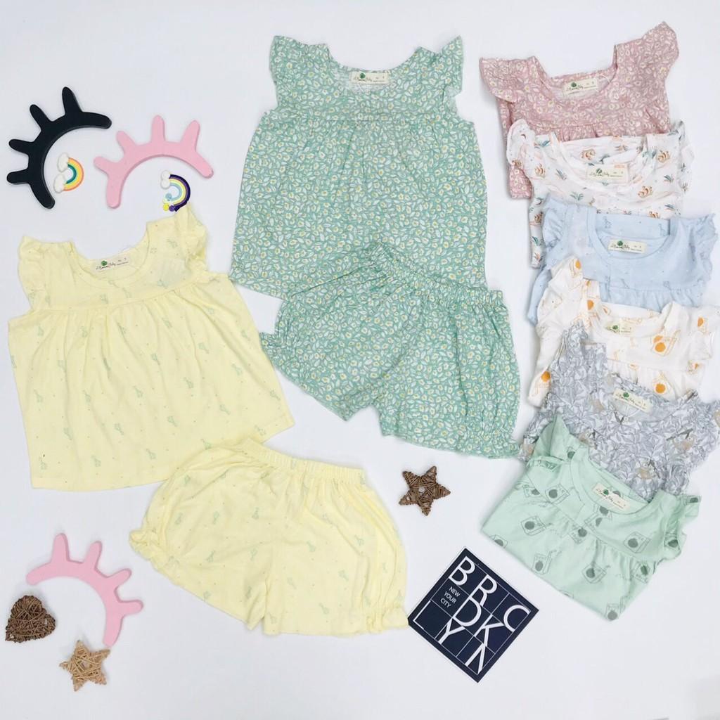 Bộ Thun Bé Gái Cánh Tiên, Size 1-5, Hàng Made In Vn, Chất Cotton Mềm Mát, Quần Nhún Điệu, Dễ Thương