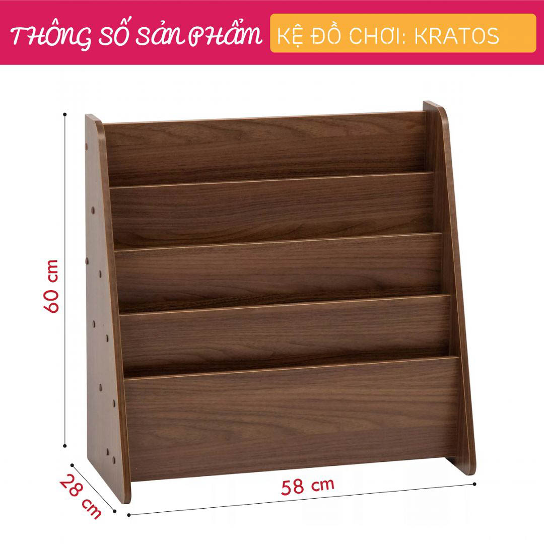 Kệ để đồ chơi cho bé SMLIFE Kratos  | Gỗ MDF dày 17mm chống ẩm | D58xR28xC60cm