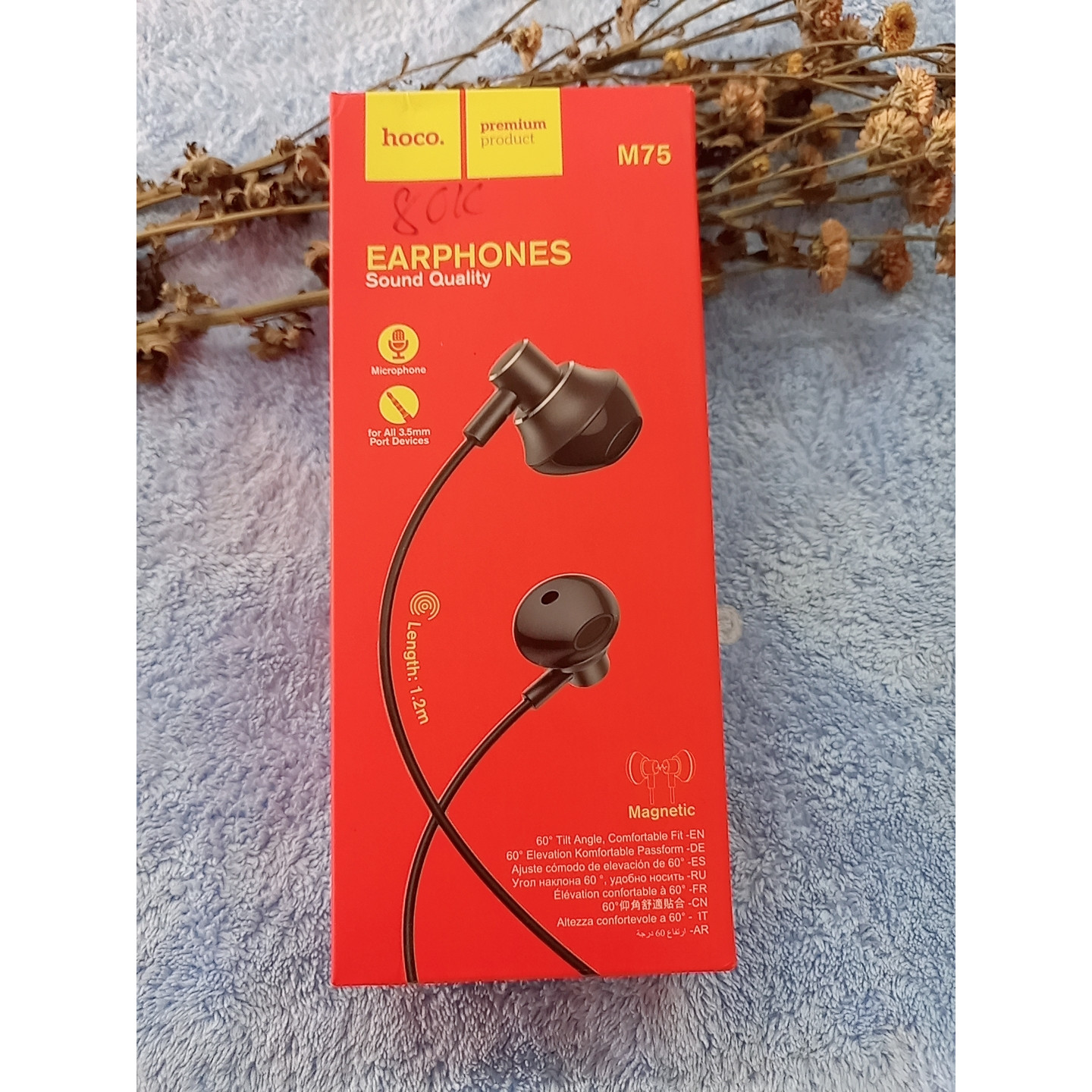 Tai nghe nhét tai hoco EARPHONES M75 chất lượng cao, âm thanh rõ ràng sống động, hàng chính hãng