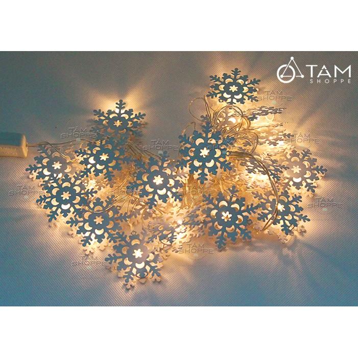 Dây đèn led trang trí Noel hình bông tuyết