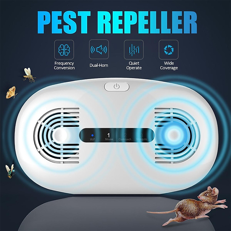 Máy đuổi chuột siêu âm Electronic Fly Rat Mosquito Rodent Insect Bug Killer 220v