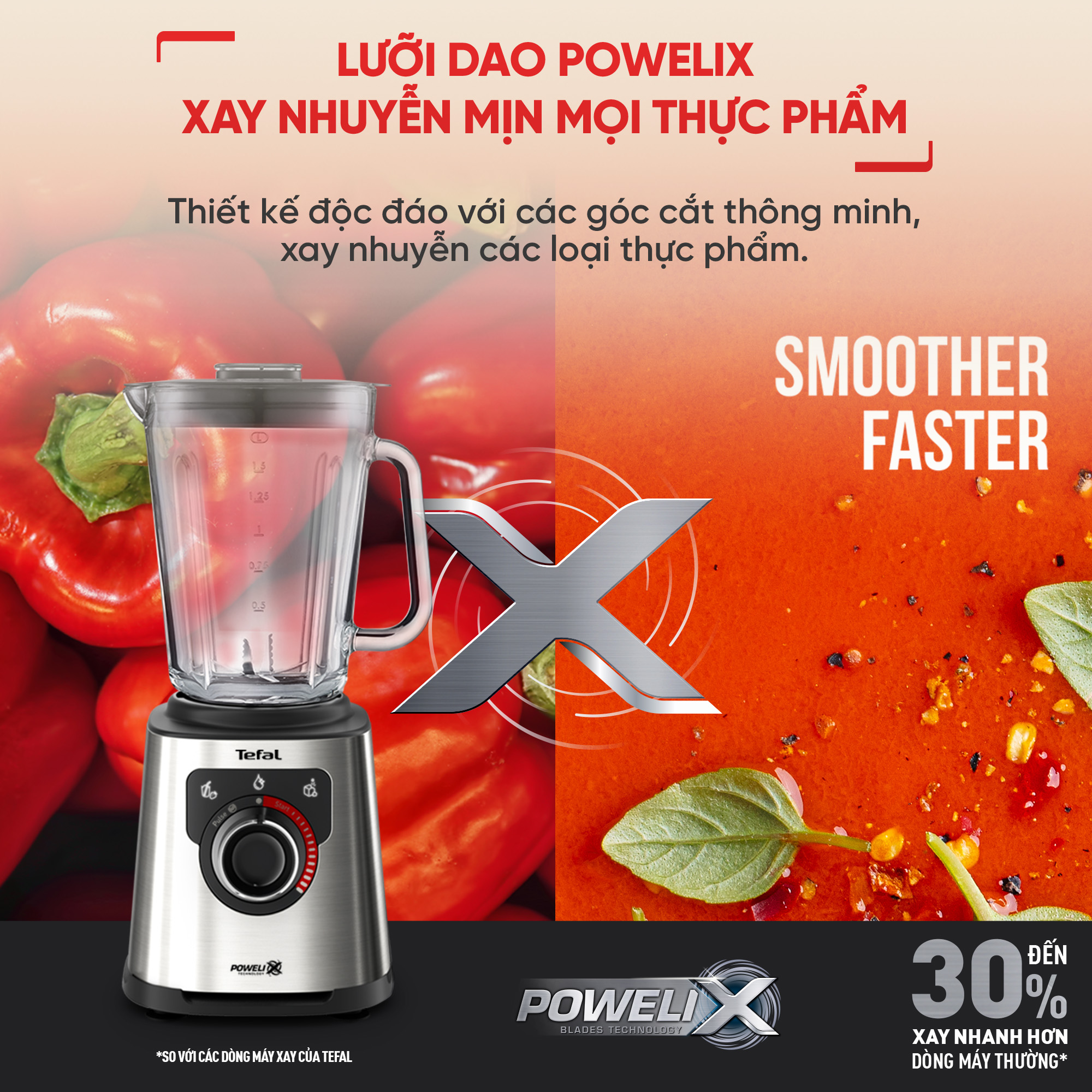 Máy xay sinh tố Tefal PerfectMix BL871D31 - Hàng chính hãng