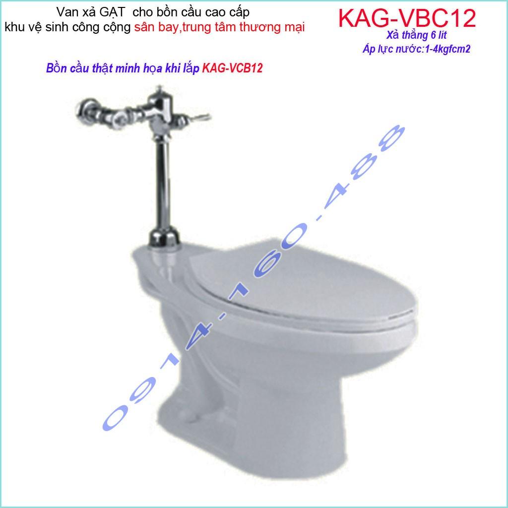 Van xả gạt bồn câu KAG-VBC12, van xả cho bồn cầu Toto, Linax treo tường, van xả cầu không thùng nước