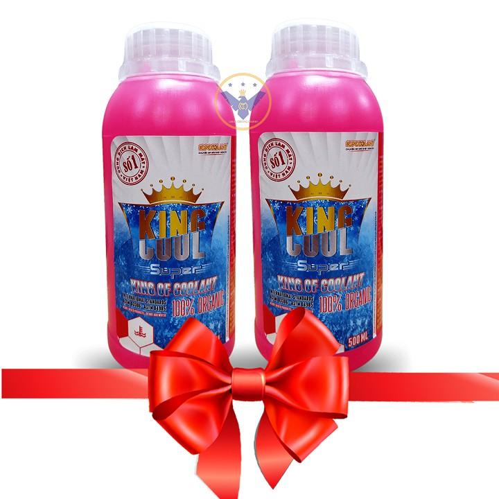 BỘ 2 nước làm mát xe ô tô Kingcool Super lon 500ml