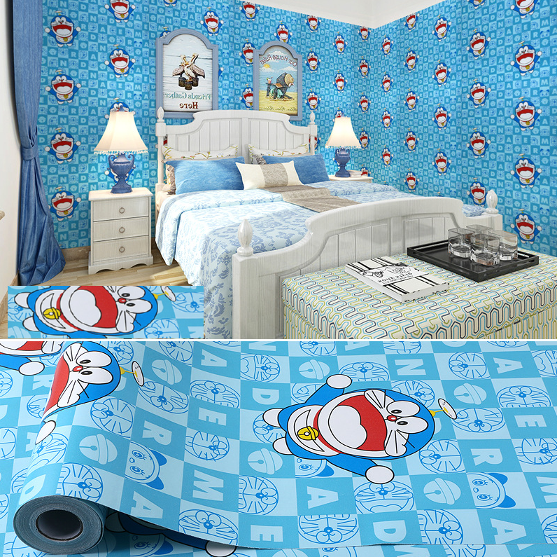 Combo 10 mét giấy dán tường, decal dán tường trang trí nhà cửa ĐÔ RÊ MON CHỮ SỐ khổ 45cm