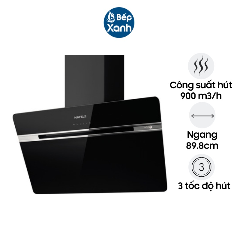 Máy Hút Mùi Áp Tường Hafele HH-WVG90C 539.89.335 - 900m3/h - Ngang 89.8cm - Hàng Chính Hãng