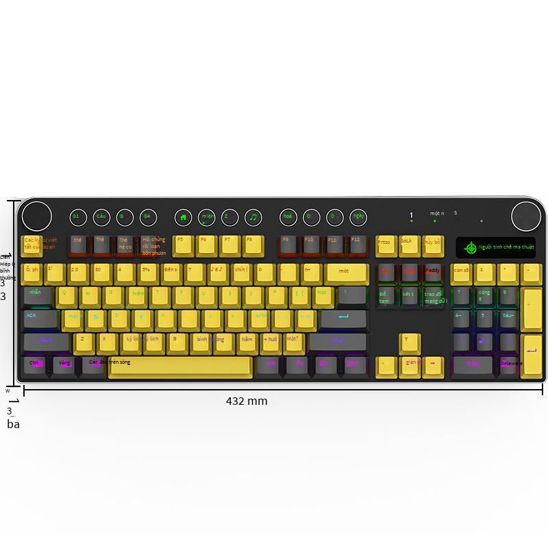 Giao Hàng Nhanh Slayer MK13 Bàn Phím Cơ Full Phím Không Tác Động Đèn Nền RGB Keycap PBT Chơi Game Bàn Phím Game Thủ