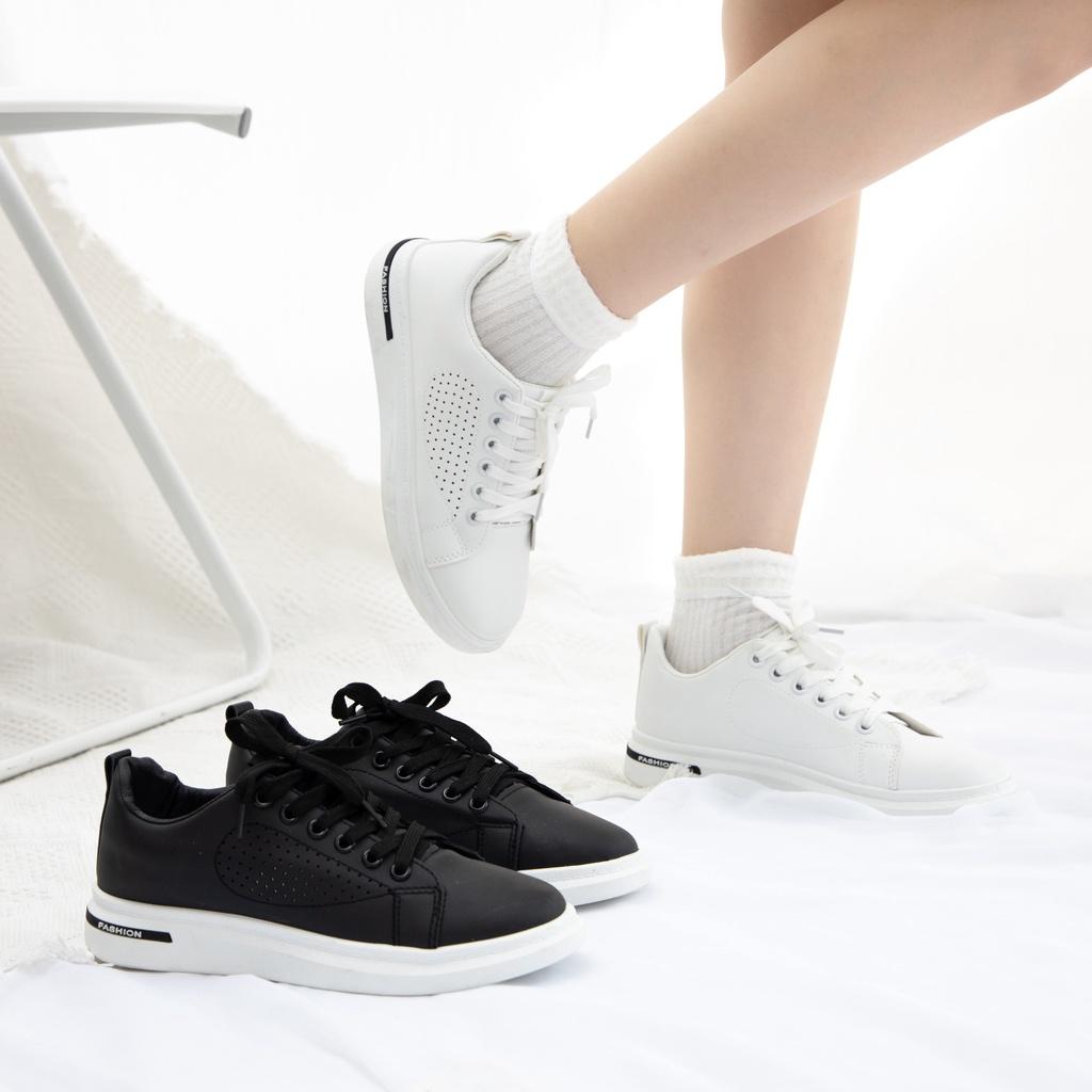 Giày Thể Thao Nữ thời trang MWC giày sneaker da đế bằng basic năng động thời thượng NUTT- 0594