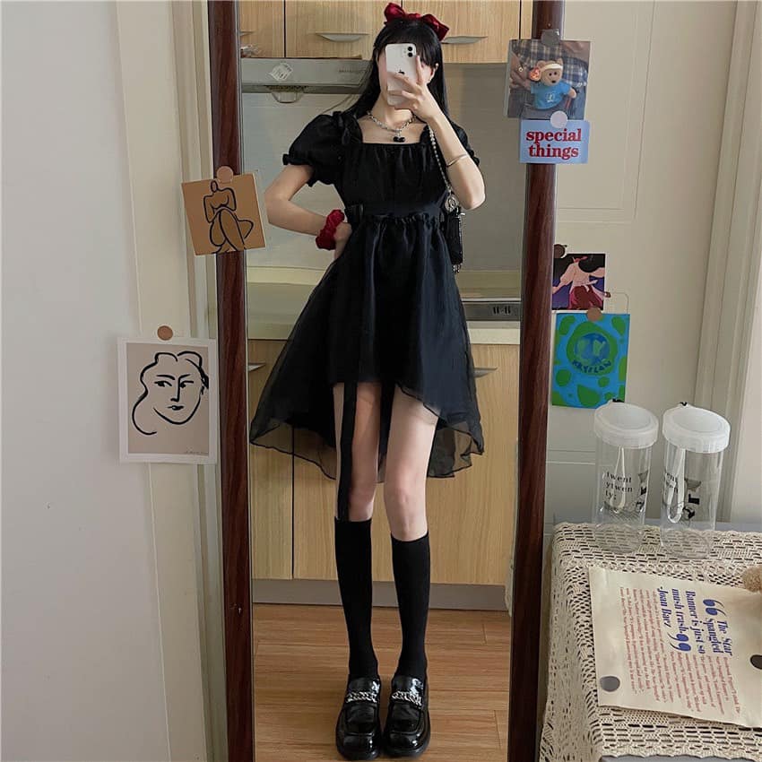 Đầm nữ, Đàm dáng xòe, váy nữ, váy  dress  Lolita ulzzang