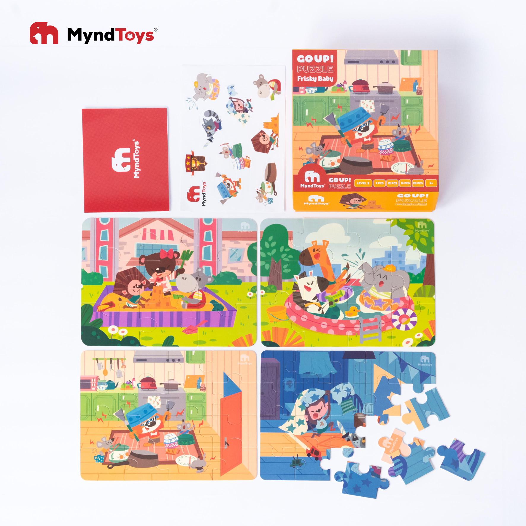 Đồ Chơi Xếp Hình Myndtoys - Go Up! Puzzle Level 2 - Frisky Baby Dành Cho Các Bé Từ 2 Tuổi