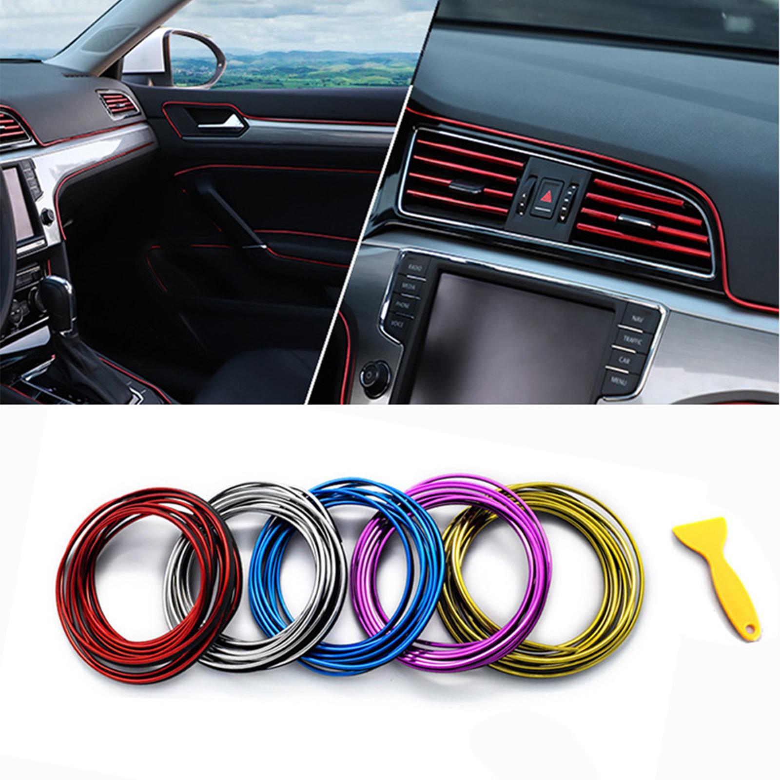Car Interior Moulding Strips Trim Decoration Accessories DIY Flexible Strip Garnish Accessory for Dashboard