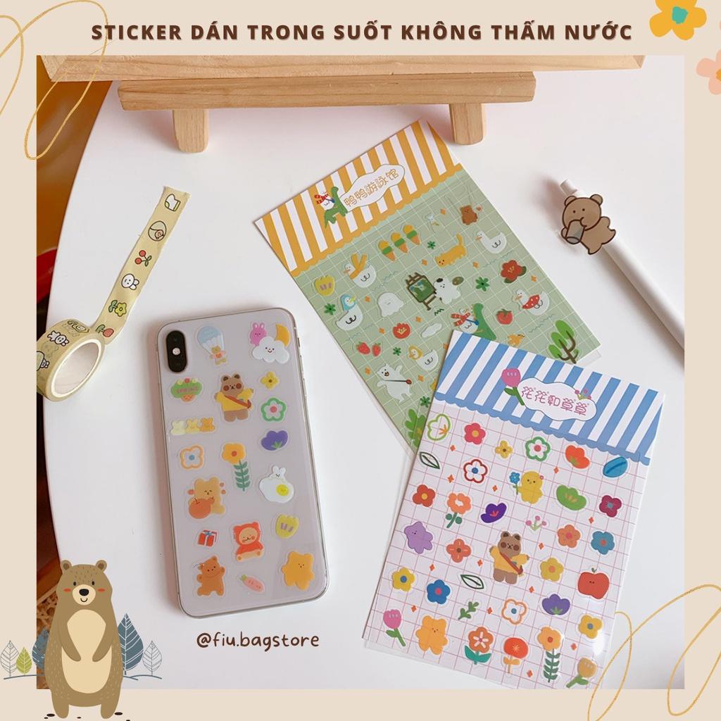 Sticker Dán Điện Thoại Trong Suốt Không Thấm Nước Trang Trí Sáng Tạo