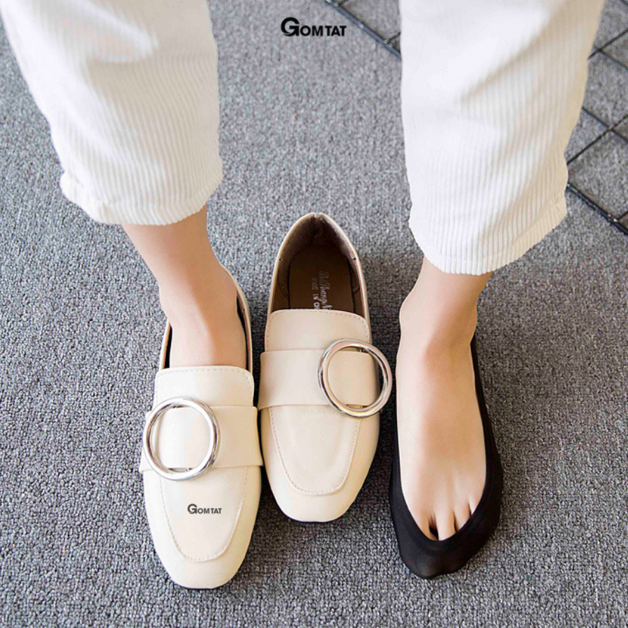 Tất Nữ Búp Bê Có Đệm Cao Su Chống Trượt, Vớ Nữ Mang Giày Lười Giày Cao Gót Giày Búp Bê Giấu Vớ - TATBUPBE