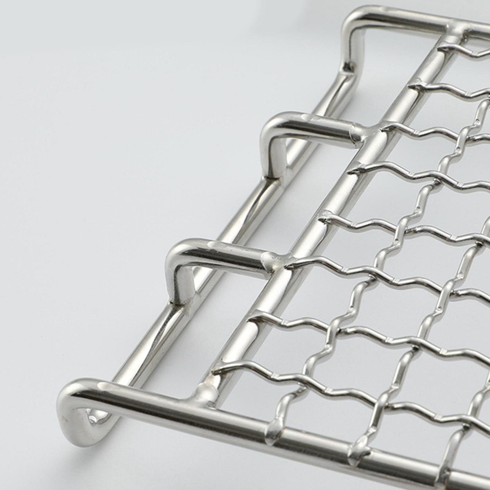 2pcs Barbecue Grill Net Grilling Basket Grid Grate Mesh Rack Outdoor Camping
