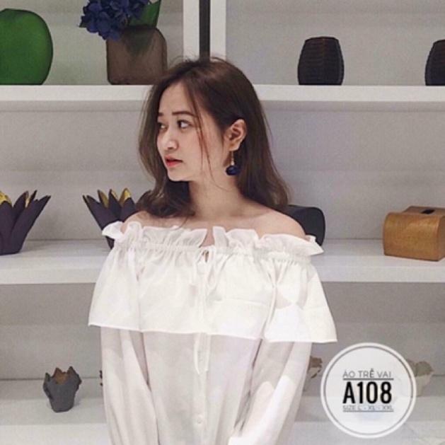 Bigsize 60-90KG vmart Áo trễ vai A108 hàng Quảng Châu cao cấp chiết eo giấu bụng