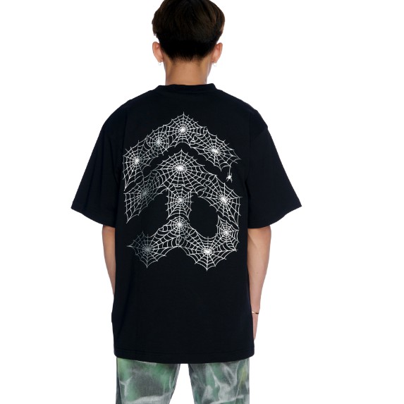 5THEWAY /spider web/ NEW TEE in BLACK aka Áo Thun Đen