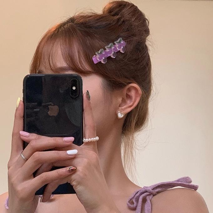 Kẹp Tóc Kẹp Mái Nhựa Trong Suốt Hình Trái Cây