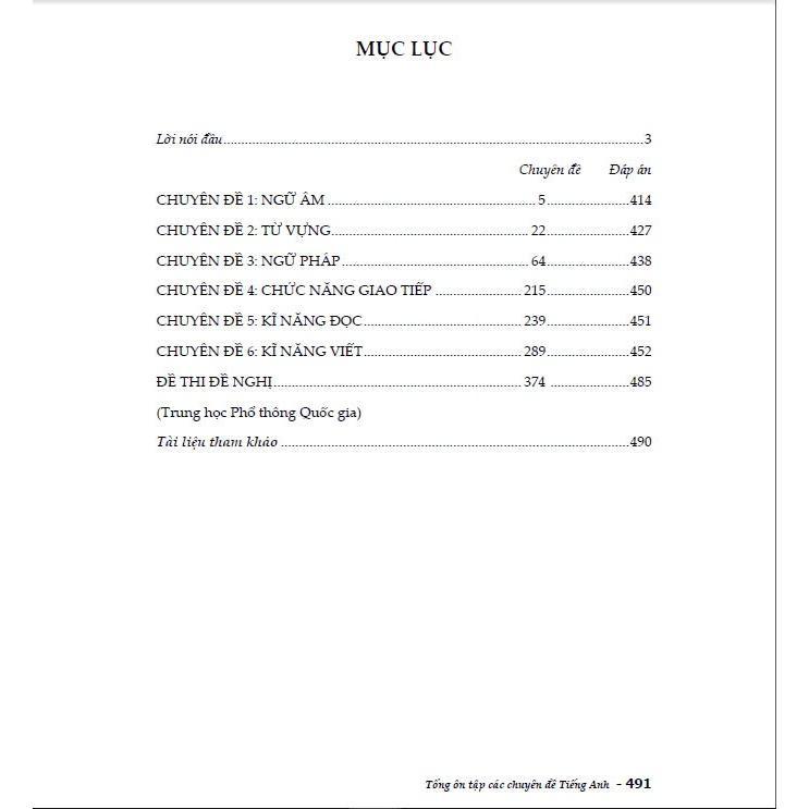 Sách - Tổng Ôn Tập Các Chuyên Đề Tiếng Anh, Ôn Thi Thpt Quốc Gia - Dùng Chung Các Bộ SGK Hiện Hành - Hồng Ân