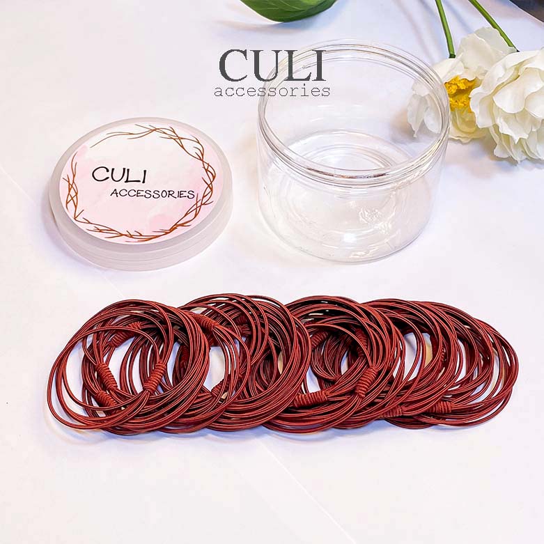 Thun cột tóc, Set thun cột tóc, Hộp thun cột tóc sợi kép nhiều màu xinh xắn, tiện lợi cho nữ
