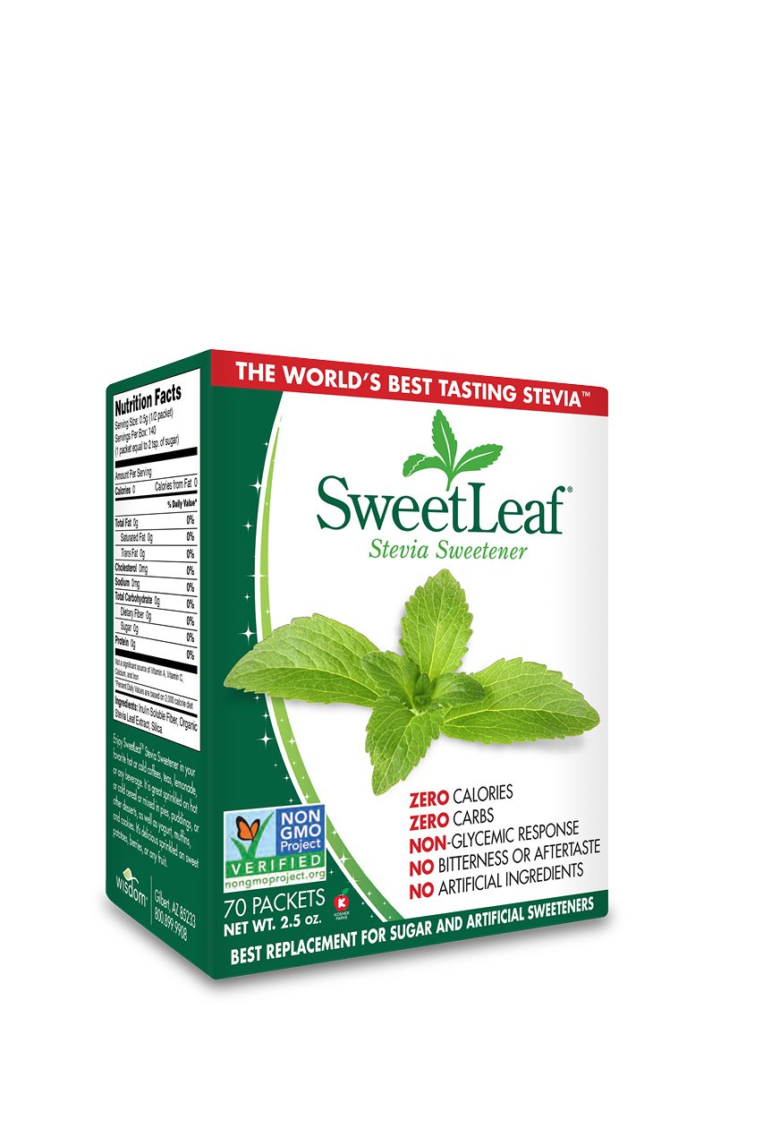 COMBO 3 hộp x Đường ăn kiêng cỏ ngọt Sweetleaf Stevia 70 gói - Sweetleaf stevia sweetener tự nhiên - Xuất xứ Mỹ - 0 Calories