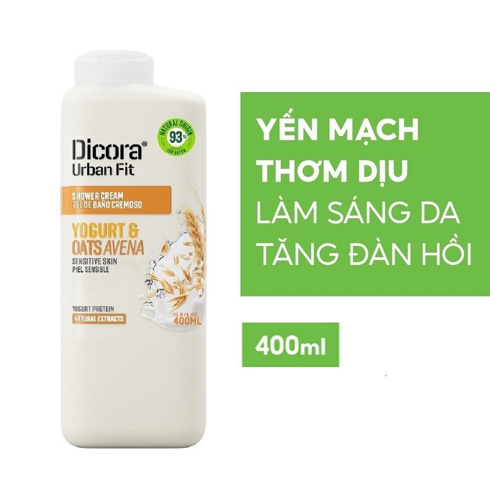 Sữa Tắm Dicora Shower Cream Protein Yogurt &amp; Yến Mạch 400ml