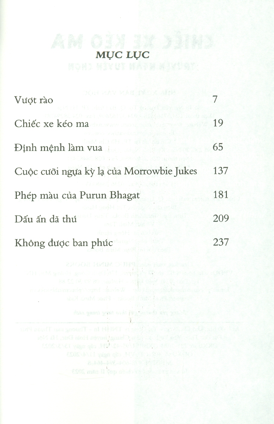 Chiếc Xe Kéo Ma &amp; Truyện Ngắn Tuyển Chọn