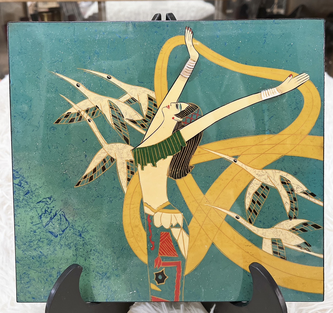 Tranh Cách Điệu Cô Gái Sơn Mài Cao Cấp Thanh Bình Lê