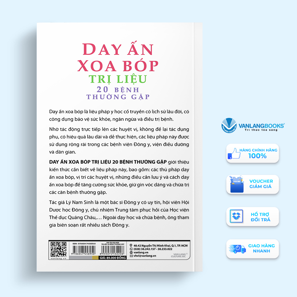 Day Ấn Xoa Bóp Trị Liệu 20 Bệnh Thường Gặp - Tái Bản 2023 - Vanlangbooks