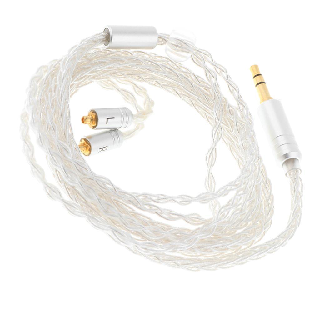 OCC Silver Plated Upgrade Headphone MMCX Cable Cord Wire For Shure