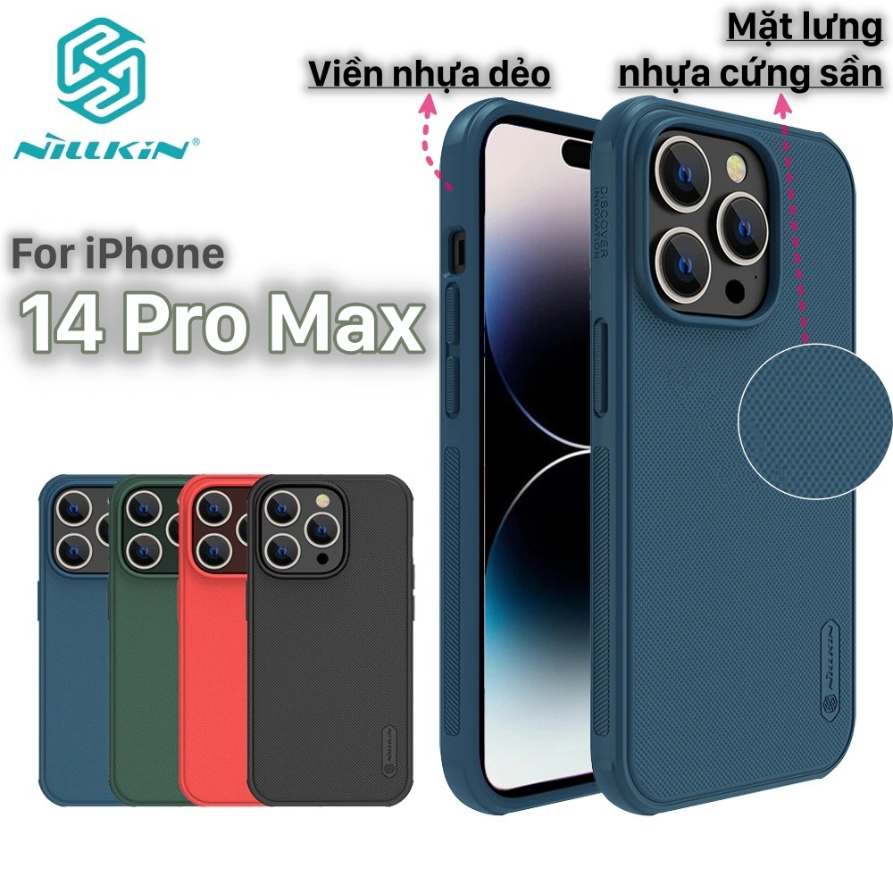 ỐP LƯNG DÀNH CHO ĐIỆN THOẠI IPHONE 14 PRO MAX NILLKIN NHỰA CỨNG VIỀN DẺO
