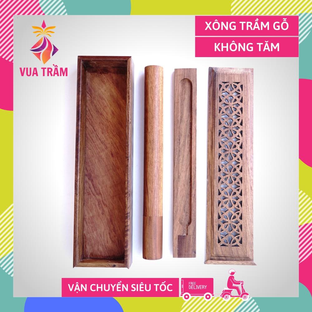 Hộp xông trầm hương nhang không tăm, hộp đốt trầm + Ống nhang + 100 cây trầm