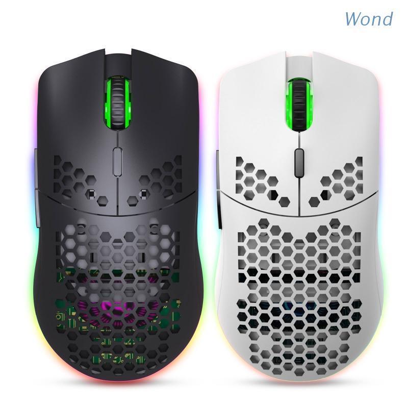 Chuột không dây T66 2.4GHz có đèn nền RGB sạc USB