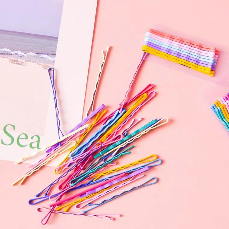 Set 10 Kẹp Tăm Nữ Xước Nhiều Màu Kẹp Tóc Đáng Yêu-