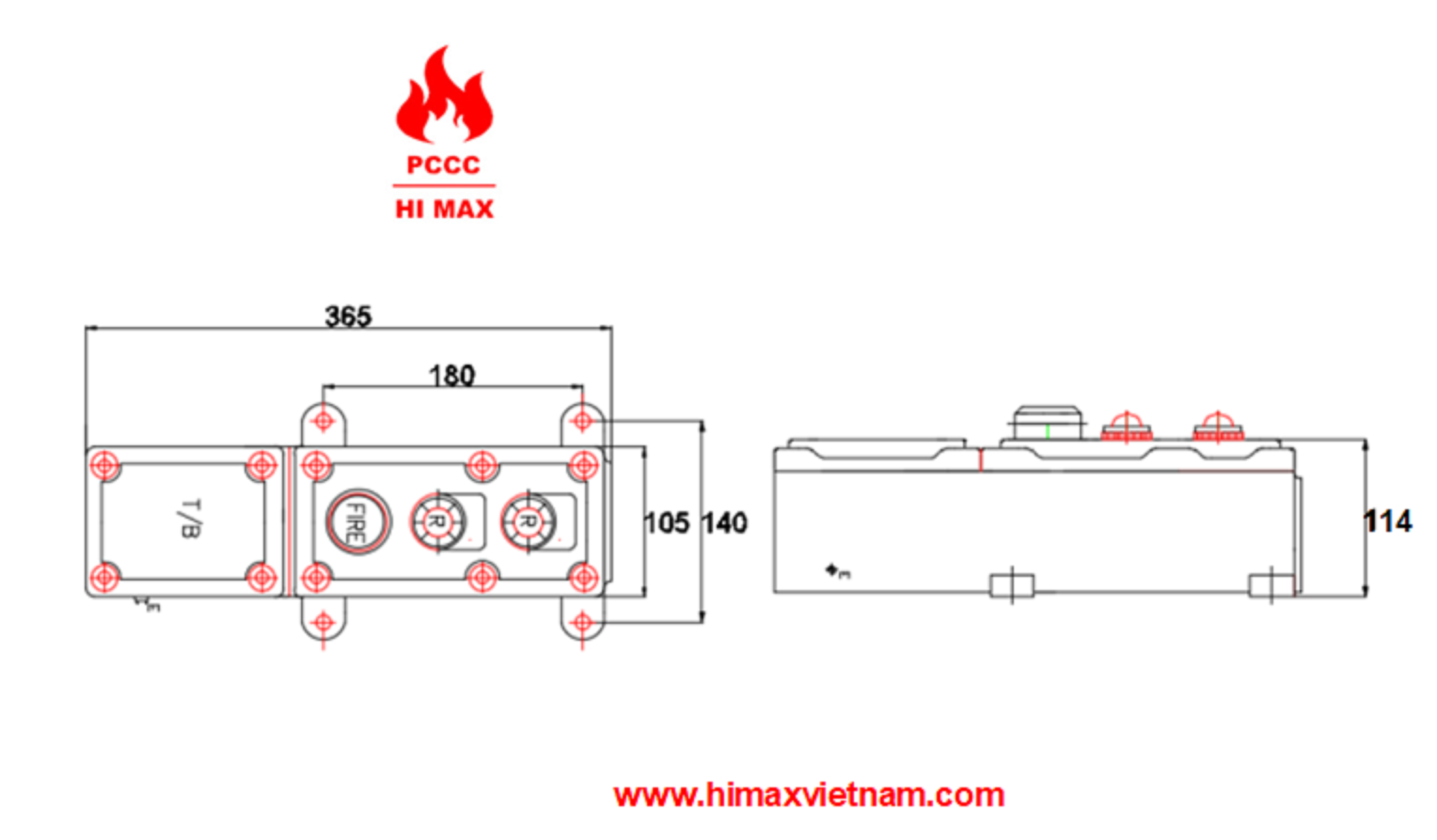 Nút ấn xả khí chống nổ hi max FMS