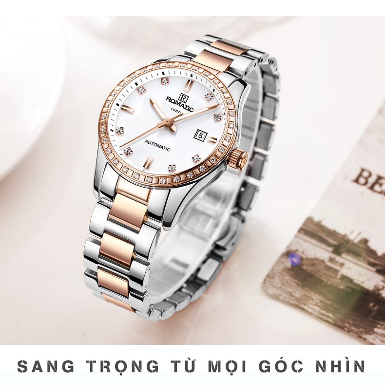Đồng hồ Nữ ROMATIC 8810, Dây Demi Siêu Sang,Tặng Hộp & Pin