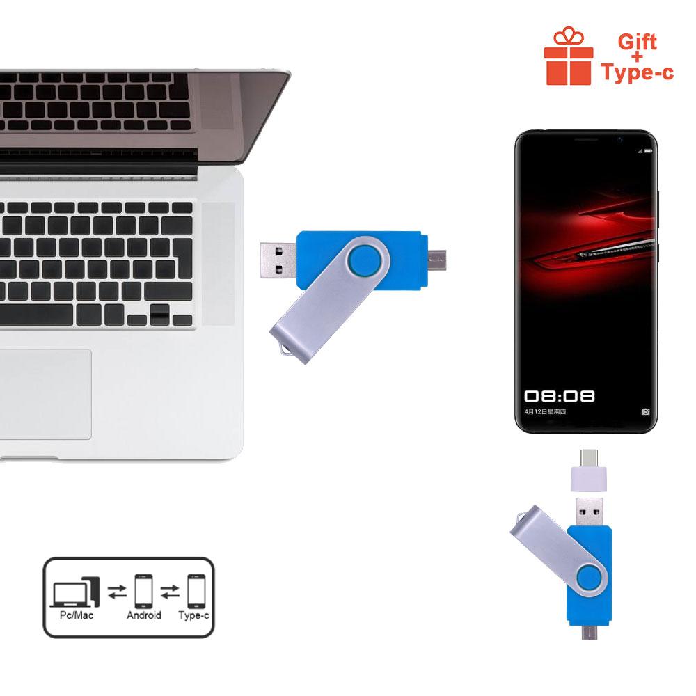 Ổ Đĩa Flash USB 2.0 Điện Thoại Thông Minh OTG 4GB 8GB 16GB 32GB 64GB Pendrive 3 Trong 1 Usb Thẻ Nhớ Flash Drive