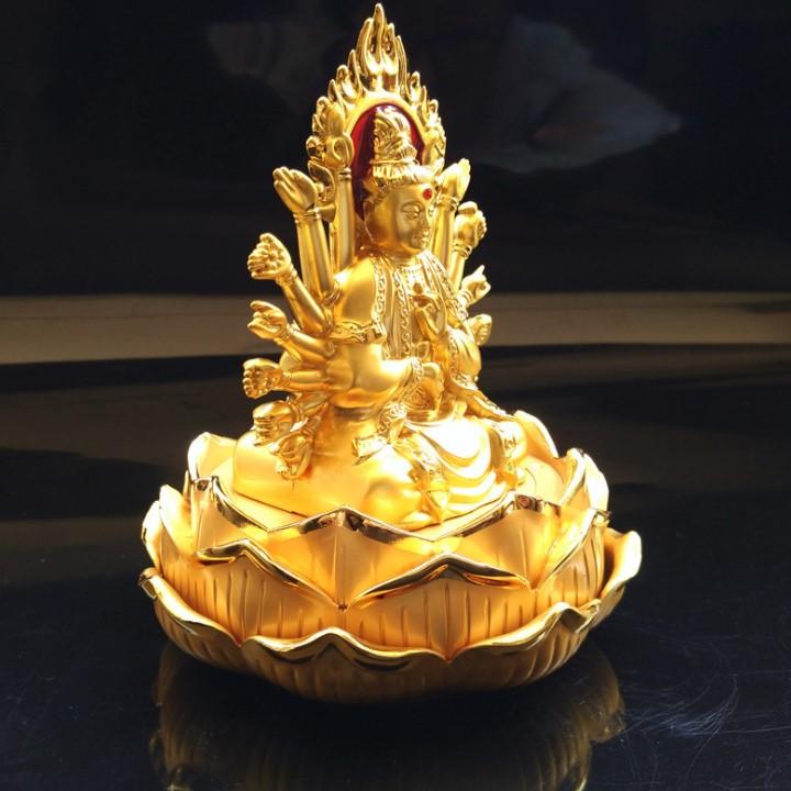 TƯỢNG PHẬT BÀ NGHÌN MẮT NGHÌN TAY NGỰ ĐÀI SEN ĐỂ TAPLO